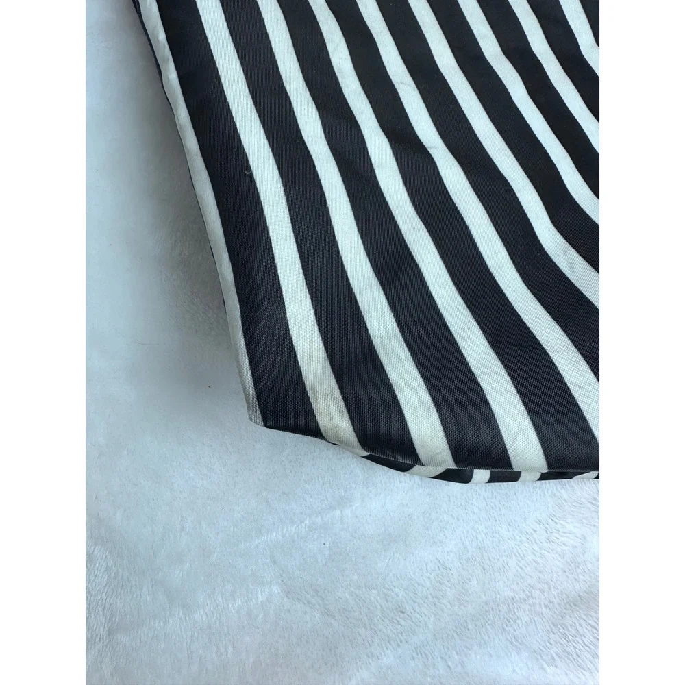 Kate Spade Weekender Bag Womens Large Black White Striped Packable